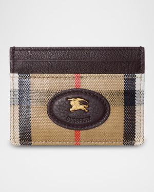 Highlands Check Jacquard Leather Card Case