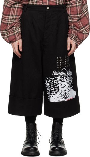 Rivington Roi Rebis Black 'INRI' Shorts