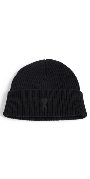 AMI Felted Beanie Noir/Noir One Size