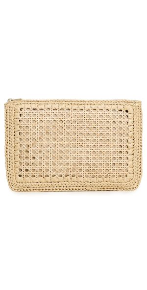 Caterina Bertini Woven Clutch Nat One Size