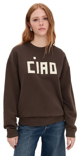 Clare V. Oversized Sweatshirt Chocolate S