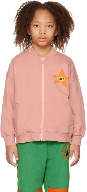 Jellymallow Enfant | Blouson rose à image à logo