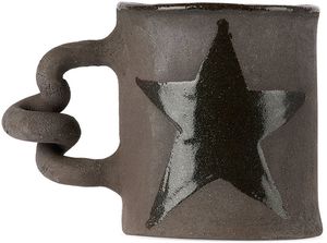 Harlie Brown Studio Black Star Wiggle Mug