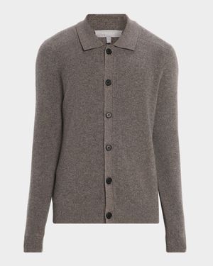 Men's Cashmere Rib Knit Overshirt