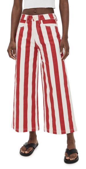 English Factory Bold Stripe Jeans Red/White M