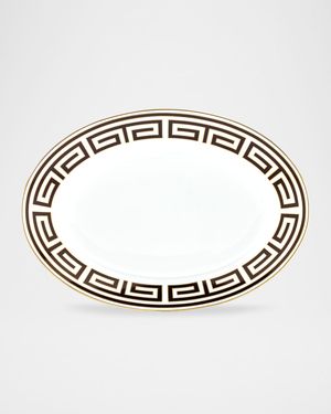 Labirinto Ebano Oval Flat Platter