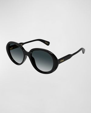 Gradient Acetate Round Sunglasses