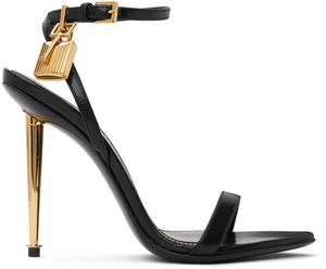 TOM FORD Sandales à talon aiguille noires à cadenas