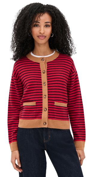 XIRENA Lillian Cardigan Red Stripe S