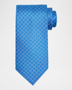 Men's Petite Medallion Silk Tie