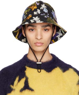 Erdem Black Cedric Bucket Hat
