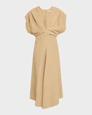 Banana-Cut Shift Dress