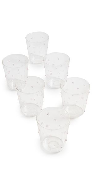Zafferano Party Tumbler Set of 6 Blue Dots One Size