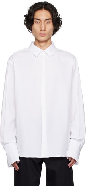 K.NGSLEY White Spliced Sinder Shirt