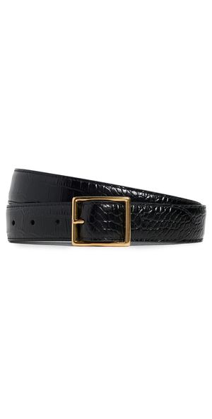Nili Lotan Gabriele Belt Black/Antique Gold 75