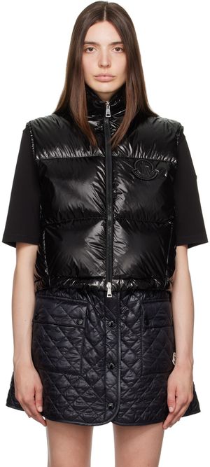 Moncler Veste Blavet noire rembourrée en duvet