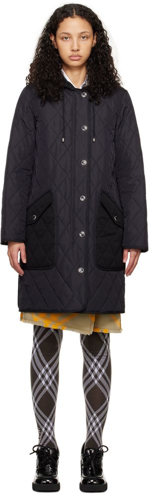Burberry Blouson matelassé noir à technologie de thermorégulation