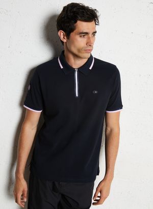 Eden Park - Polo en coton mélangé - Taille 2XL - Bleu