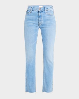 The Mid-Rise Dazzler Ankle Fray Jeans
