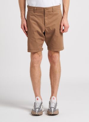Knowledge Cotton Apparel - Bermuda droit en coton bio stretch - Taille 34 - Beige