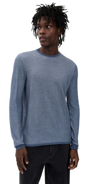 rag & bone Gregory Merino Long Sleeve Crew Lblue S
