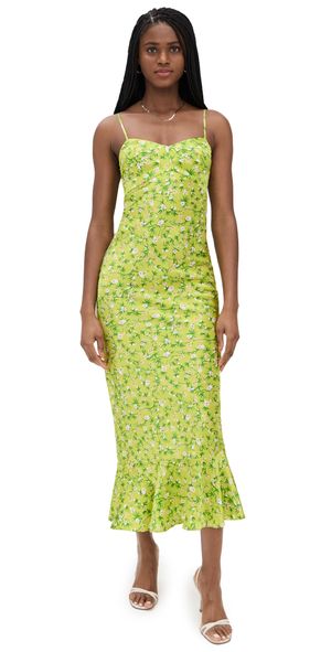SALONI Mimi-B Dress Lime Springflowers 0