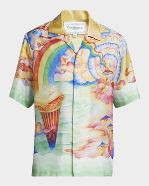 Men's Silk Nature's Teacher Mushroom Camp Shirt
