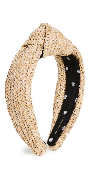 Lele Sadoughi Raffia Knotted Headband Natural One Size