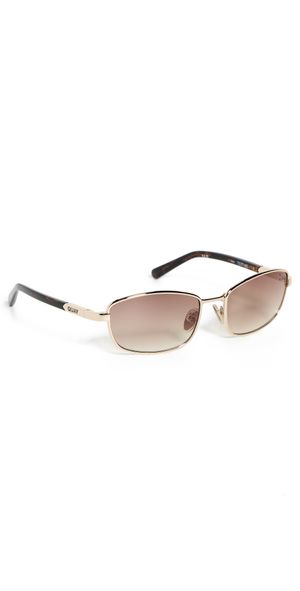 Quay Text Me Sunglasses Gold/Sepia One Size