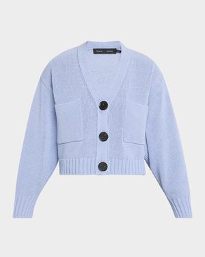 Sofia Cropped Cotton Knit Cardigan