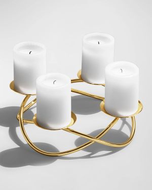 Season Grand 18K Gold-Plated Candleholder