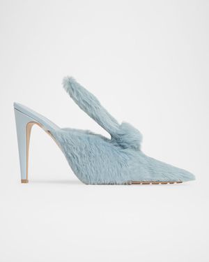 Knotted Calf Hair Mule Pumps