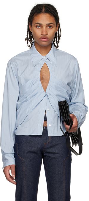 K.NGSLEY Chemise 'The Girl' bleue