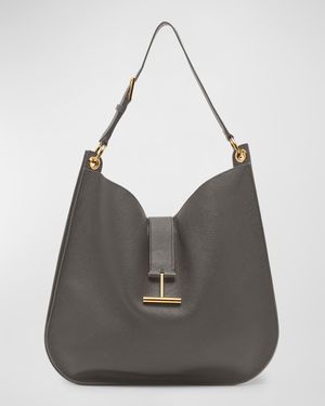 Tara Large Hobo Crossbody in Grained Leather