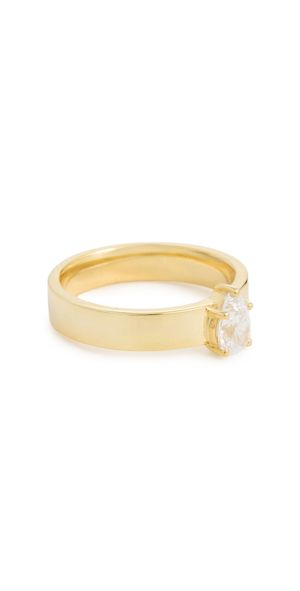 Alexa Leigh Pear Pinky Ring Yellow Gold 5
