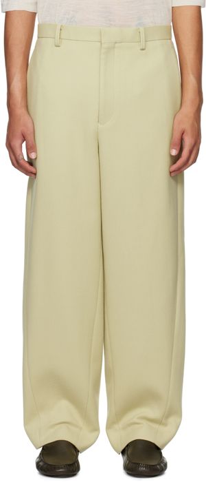 AURALEE Yellow Light Melton Trousers