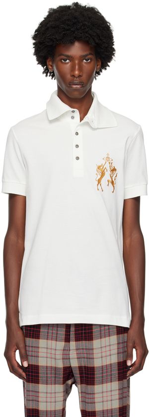 Vivienne Westwood Polo blanc à image à logo