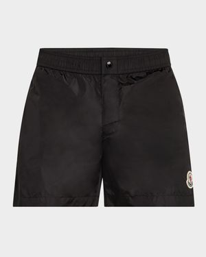Men's Side-Stripe Nylon Swim Shorts