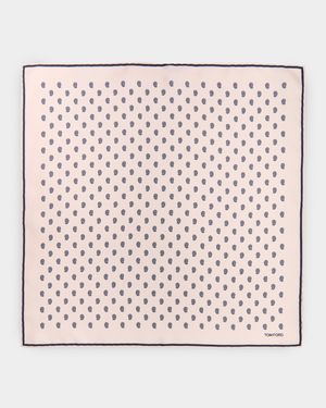 Men's Micro Paisley-Print Silk Pocket Square