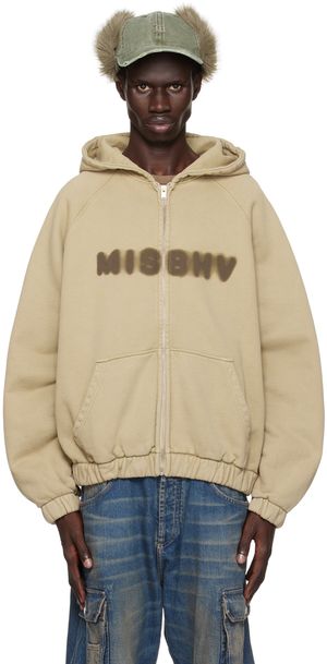 MISBHV Beige Community Zipped Hoodie