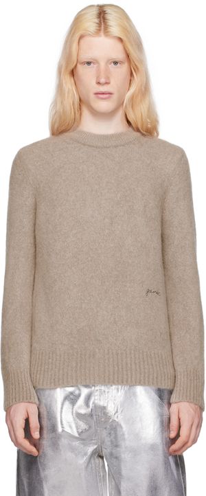 GANNI Taupe Brushed Sweater