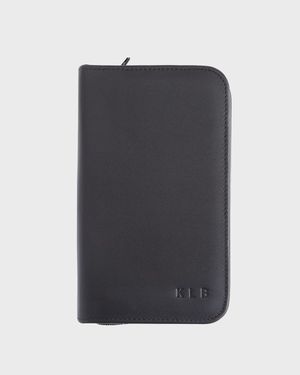 Monogrammed Leather Travel Grooming Toiletry Kit