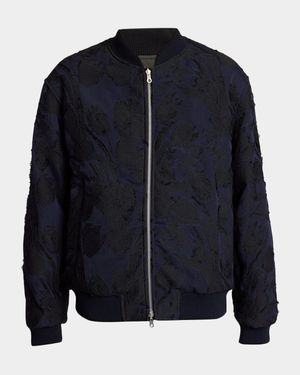 Men's Volker Floral-Embroidered Bomber Jacket