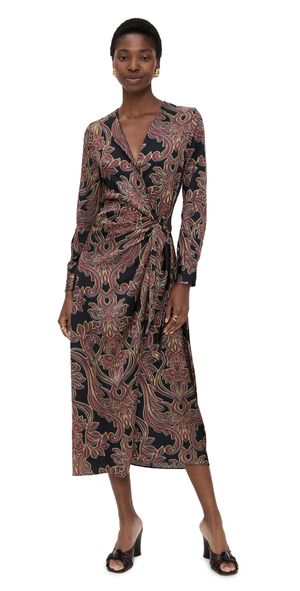 MISA Eliza Dress Studded Flora Satin XS