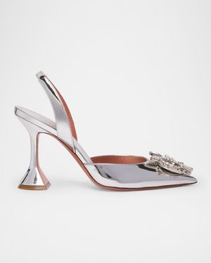 Begum Mirror Ornament Slingback Pumps