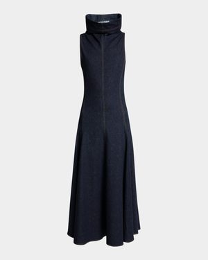 Triangle De-Nimes Denim Maxi Dress