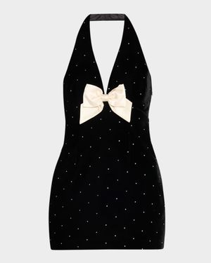 Kathy Velvet Halter Mini Dress