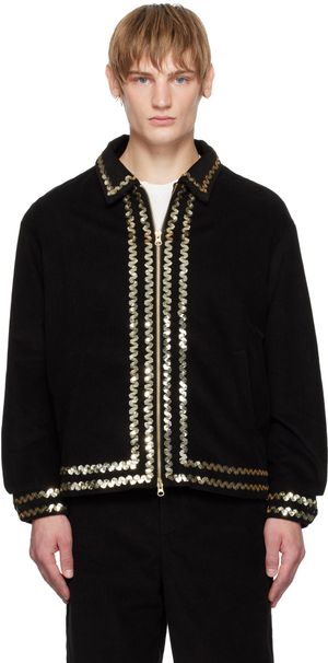 Bode Blouson noir à paillettes