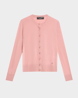 Virgin Wool Crewneck Cardigan