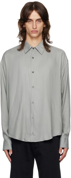 AMI Paris Chemise droite verte